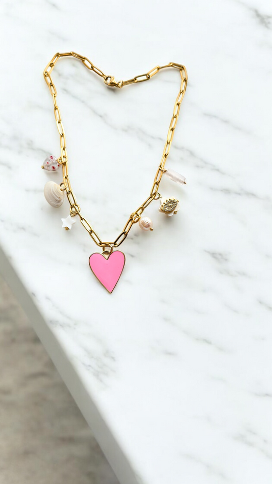 Think on pink necklace