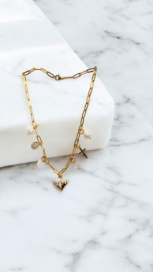 White Charm necklace